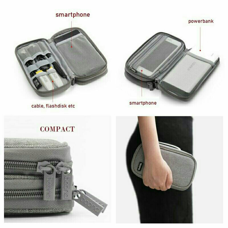 SLING POUCH BAONA Two Storage Digital Pouch / Tas digital 2 kantong / Tas Gadget Travel