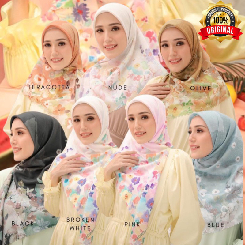 LANGSUNG KIRIM❗️ZINNIA SCARF RADWAH - Packing Exclusive Box