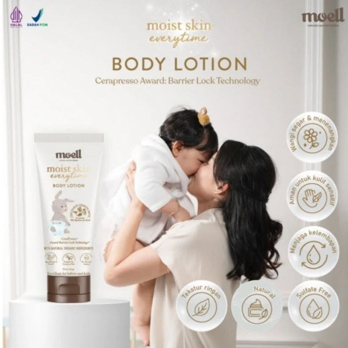 Moell Moist Skin Everytime Body Lotion 185 gr / Body Lotion baby