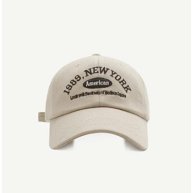 Topi NY New York 1989 Pria Wanita Unisex Distro Original Lokal Keren Bahan Tebal Bordir Topi BaseBall Pria Dewasa Casual Murah Topi Korea Cowok Cewek Terkini