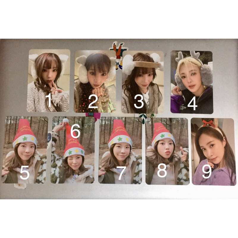 photocard pc snsd girls generation pink christmas taeyeon yoona yuri hyoyeon sunny