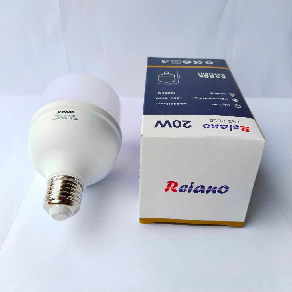 Lampu LED REIANO 20 watt Bohlam LED Rumah 20W Cahaya Putih Terang Murah Bagus