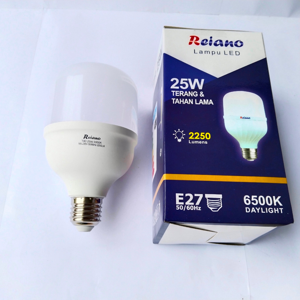 Lampu LED REIANO 25 watt Bohlam LED Rumah 25W Cahaya Putih Terang Murah Bagus