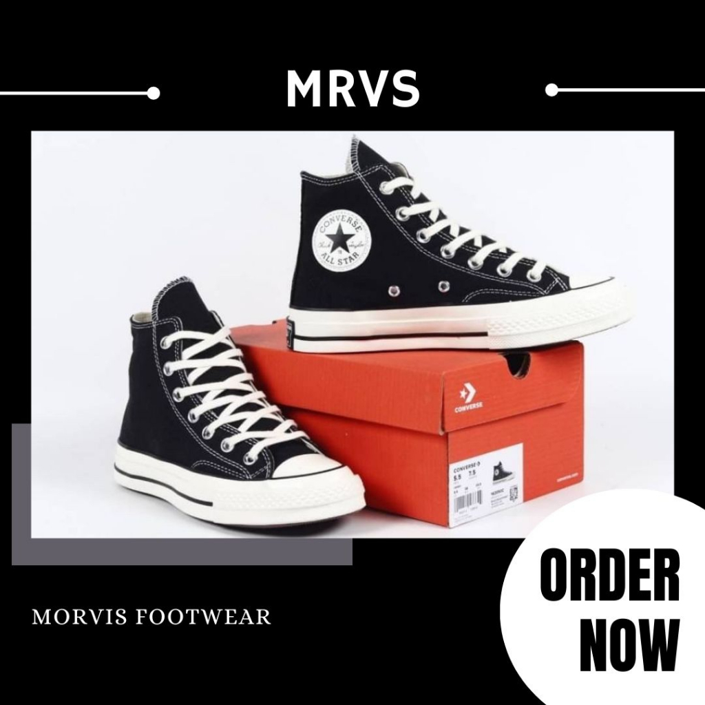 Converse 70's Hi Black White Egret