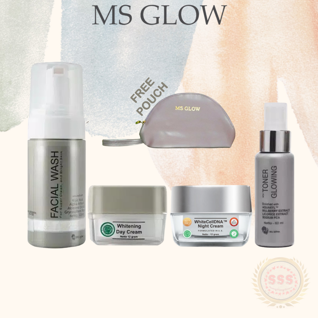 MS GLOW Paket White Cell Dna Paket Wajah Original Bpom