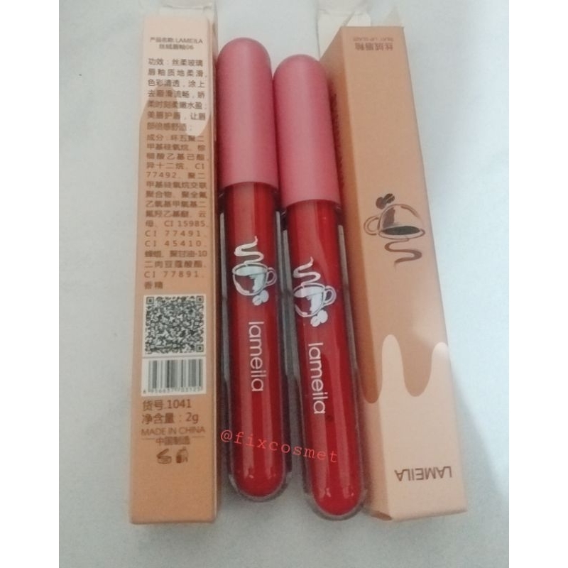 lameila lipstik silky glaz lameila velvet lip glaze best seller cod lipcream mate lameila