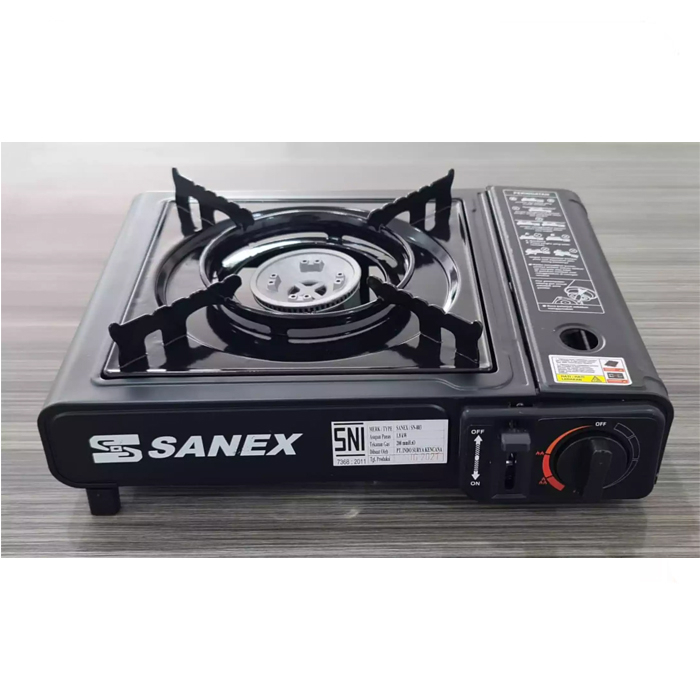 SANEX KOMPOR GAS 1 TUNGKU PORTABLE 2IN1 BISA GAS LPG DAN GAS KALENG / KOMPOR PORTABEL / KOMPOR GAS GUNUNG