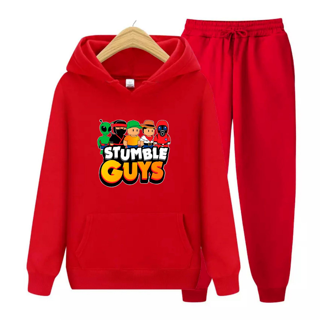 FenishaStore Setelan Sweater Hoodie Anak Stumble Guys ( Atasan &amp; SET Hoodie - Stumble Guys )