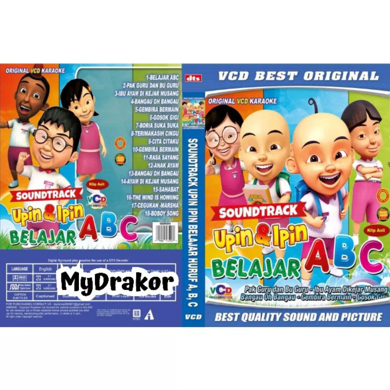 kaset video lagu Soundtrack Upin Ipin Belajar ABC