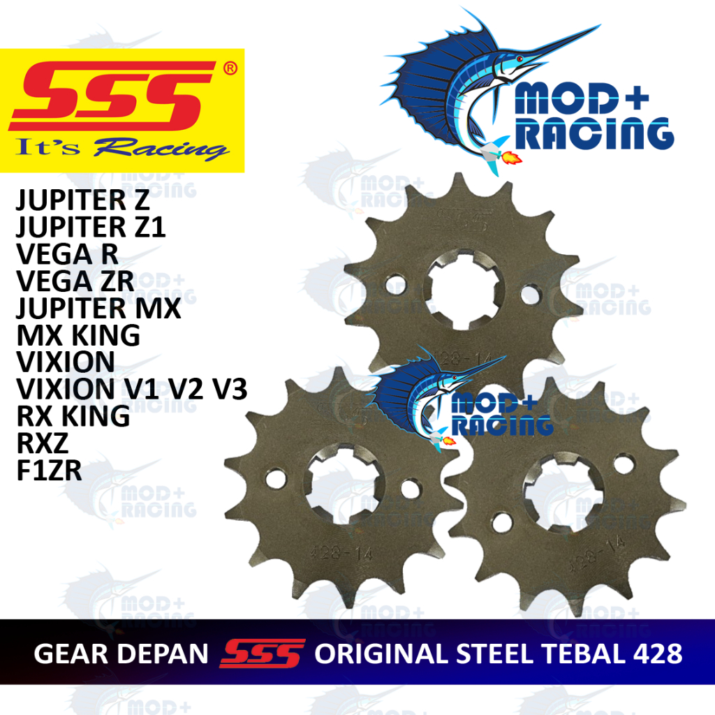 (BISA COD) GIR GEAR DEPAN 428 SSS ORIGINAL JUPITER Z Z1 VEGA R ZR JUPITER MX VIXION RX KING RXKING R