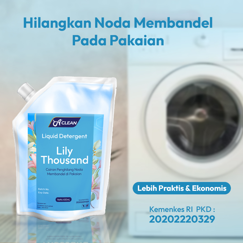 Deterjen Cair Refill Pack / Liquid Detergent / Pembersih Pakaian dan Penghilang Noda 450ml Amorens [ 450 ml ]