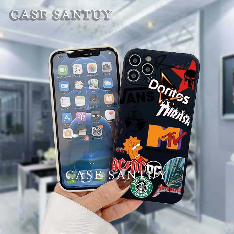 Soft Case REALME C30 C30S C31 C33 C35 C55 Graffiiti Brand Doritos Square Edge Phone Case Cover Casing