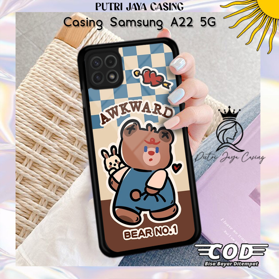 Case Hp Samsung A22 5G Casing Samsung A22 5G Motif ANIMEBEAR4 Casing Terbaru Case Karakter Lucu Casi