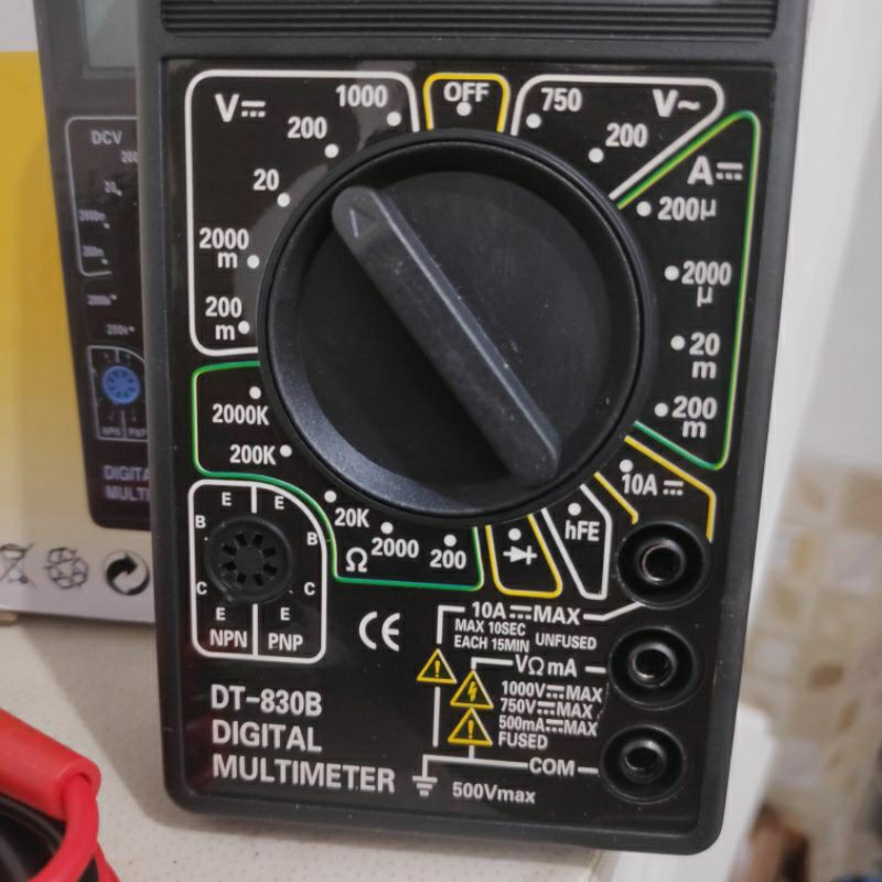 avometer digital DT-830B Multimeter DT830B digital Multi meter DT-830 Volt meter Cek arus dan tegangan resistor