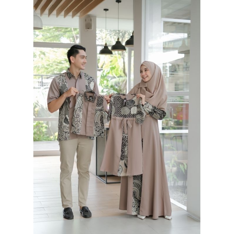 Baju Muslim Anak Thara Batik Varian Sage Milo