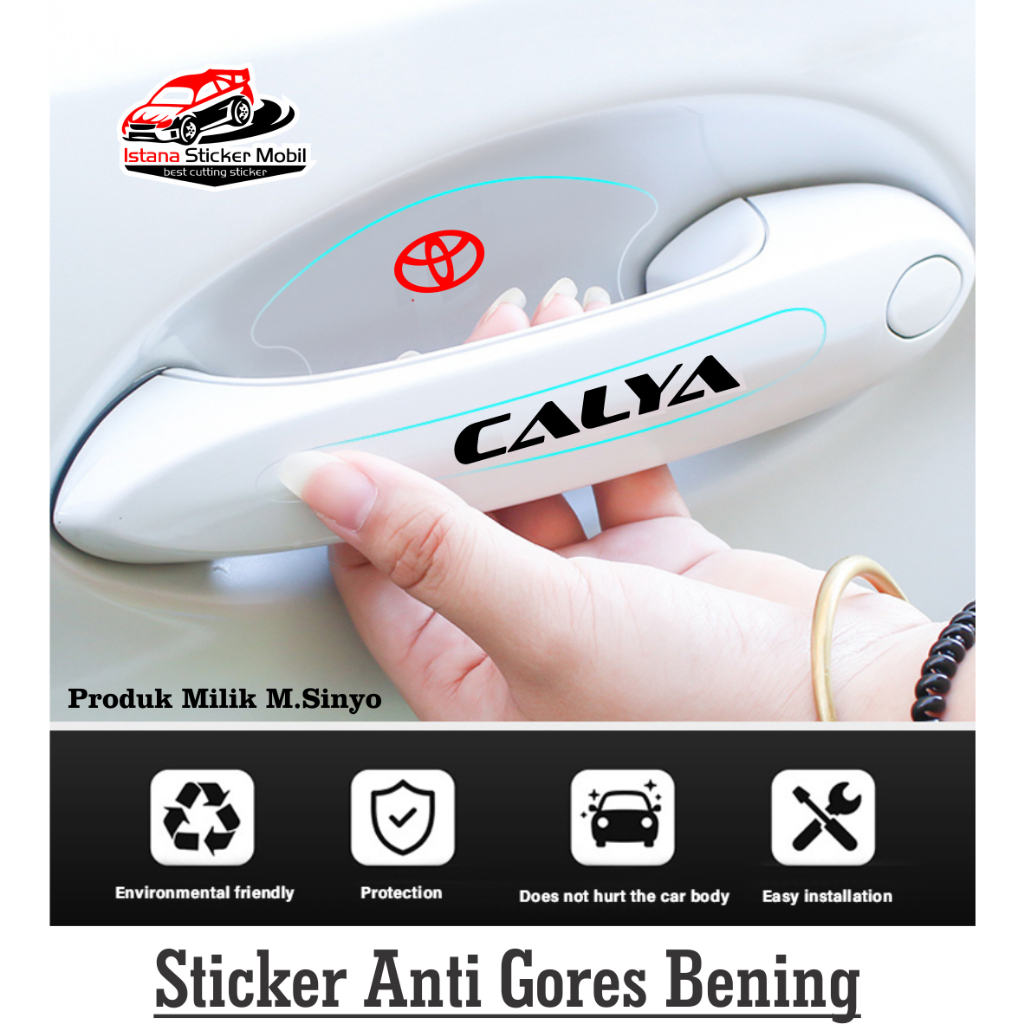 stiker anti gores lecet pelindung gagang pintu mobil Toyota Calya sticker calya aksesoris mobil toyo