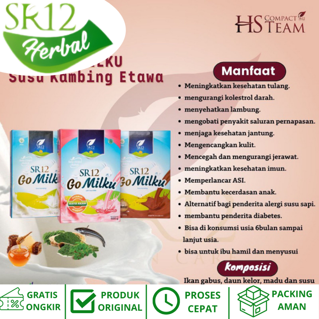 

Go Milku Sr12 Susu Kambing Etawa Halal Bpom Dapat Meningkatkan Kesehatan Imun Tubuh & Melancarkan Asi Asli