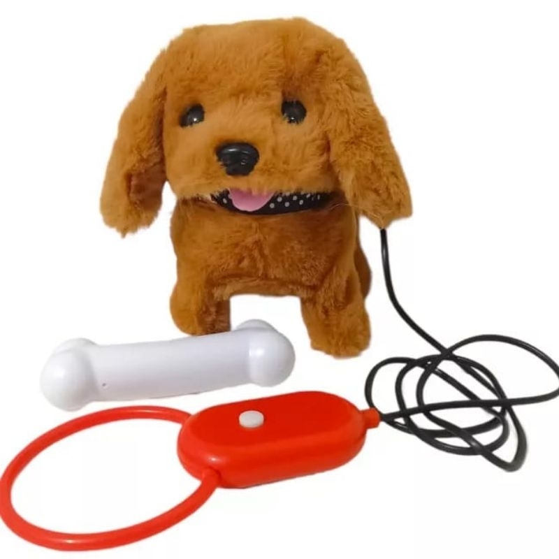Mainan boneka anjing bisa berjalan