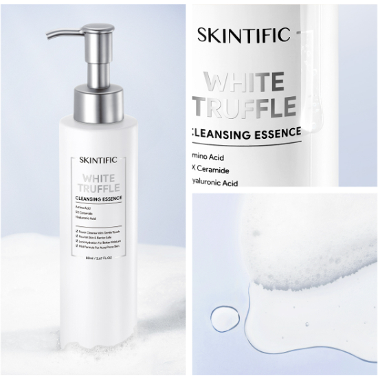 SKINTIFIC White Truffle Cleansing Essence Cleanser Facial Wash Serum Nourish and Protect Skin Barrier 80ml