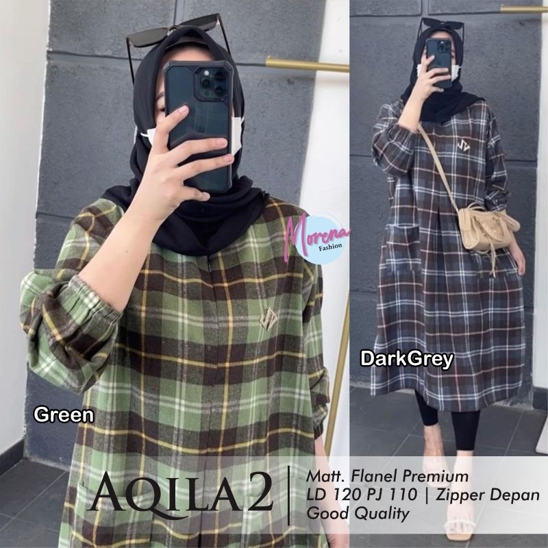 [BARU] AQILA TUNIK BY MORENA TUNIK FLANEL JUMBO