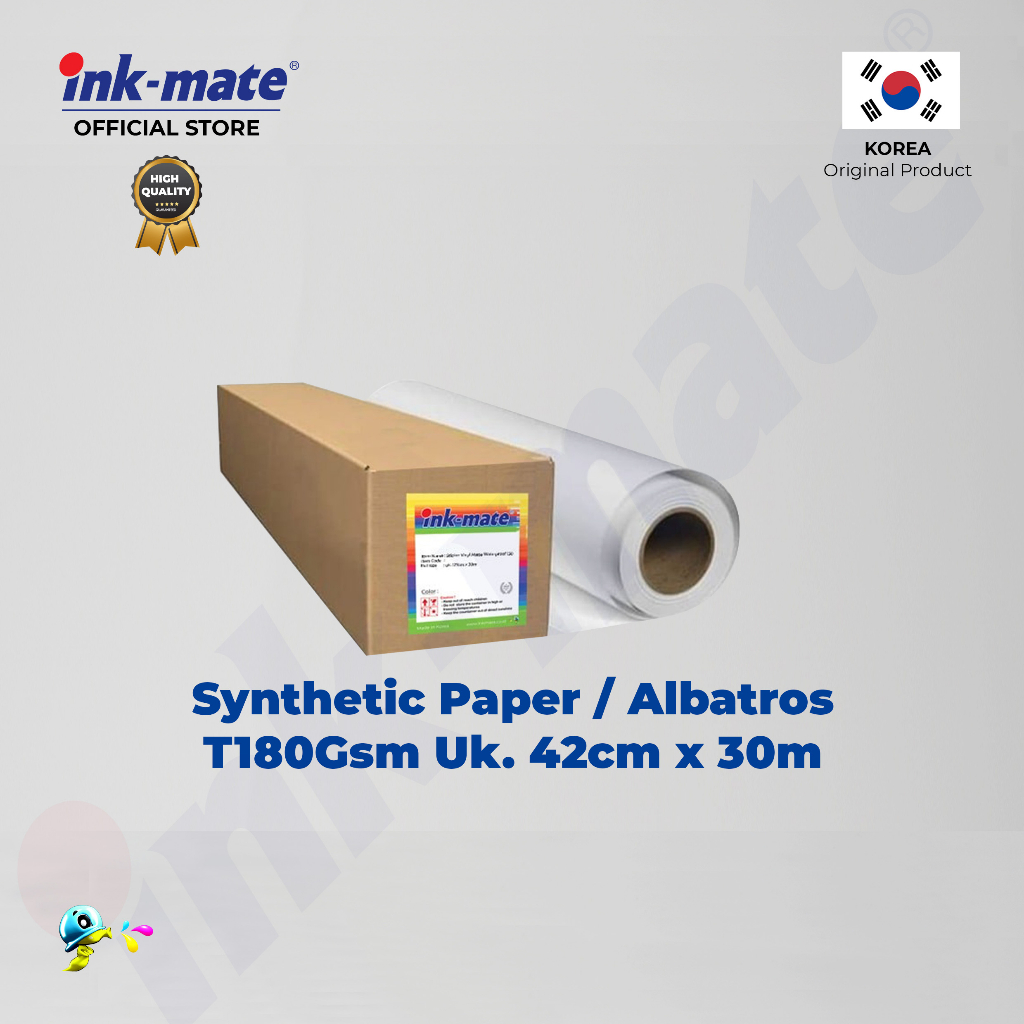 

Synthetic Matte paper Waterproof Inkmate 190Gr Uk. 42cm X 30m