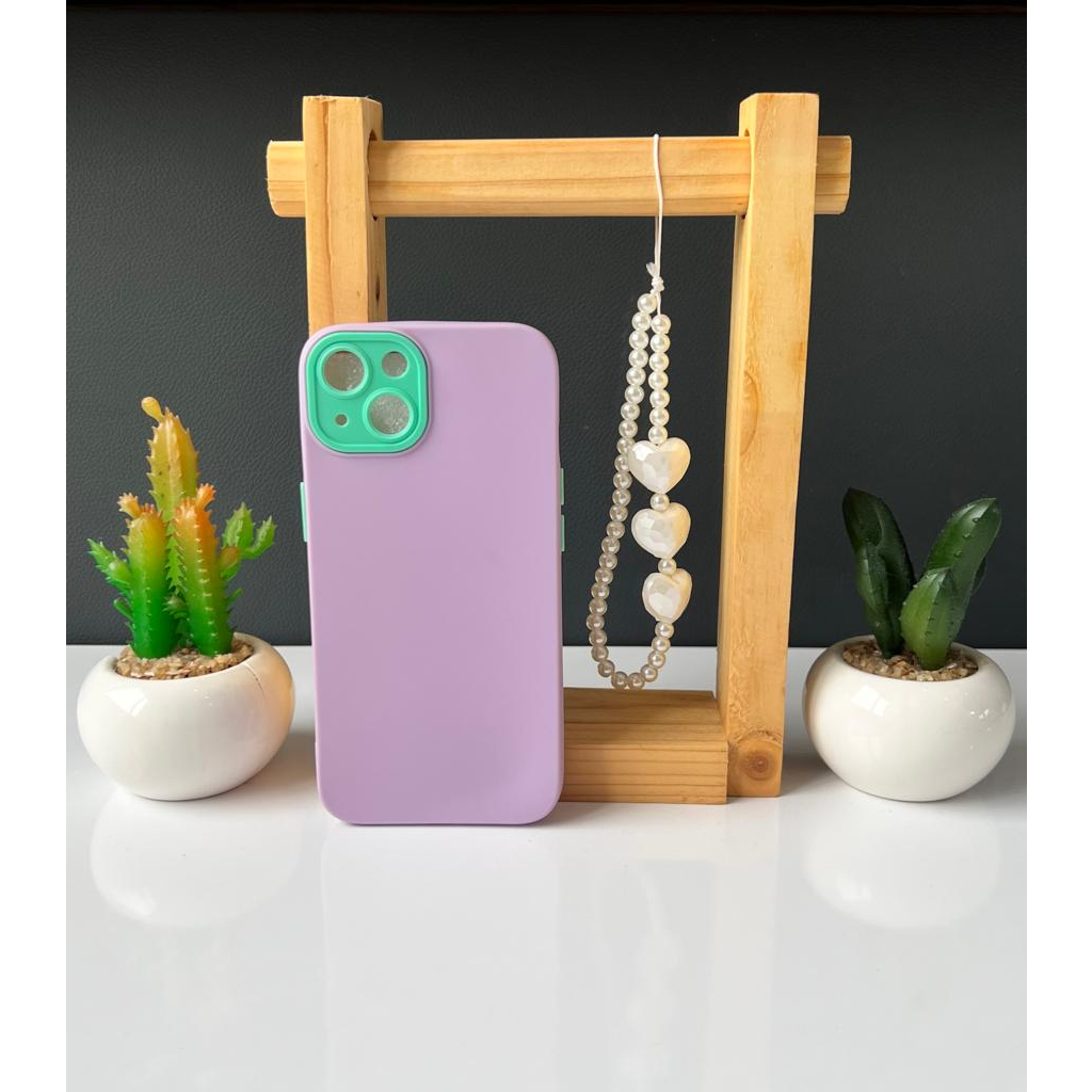 Soft Case HP iPhone Dengan Gantungan Lucu Love Pita Bunga