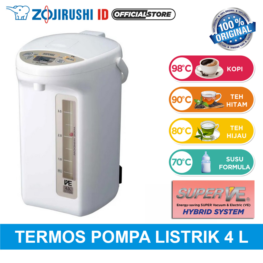 Zojirushi CV-TYQ40 WA Termos Pemanas Listrik 4L