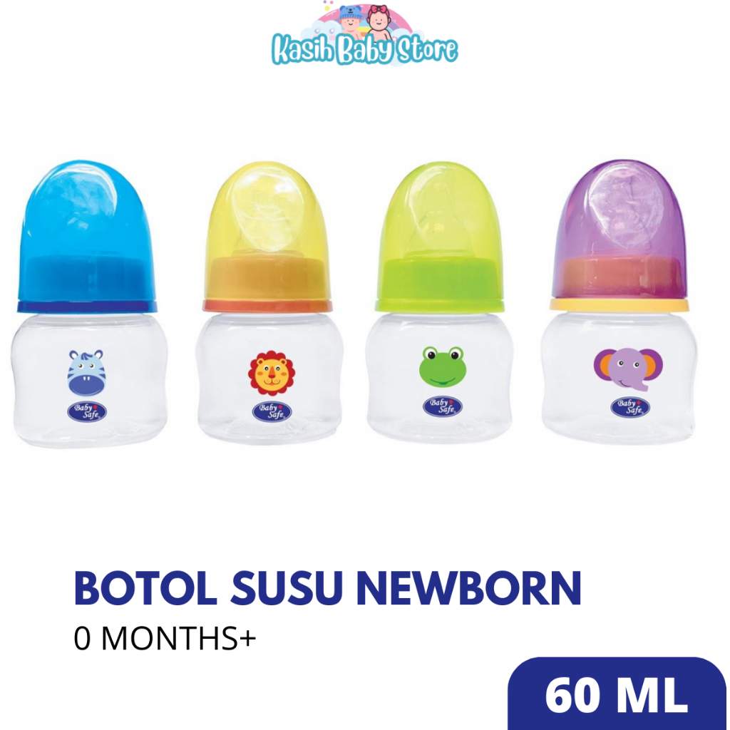 Botol Susu Baby Safe 60ml JS006 - Dot Bayi Baru Lahir