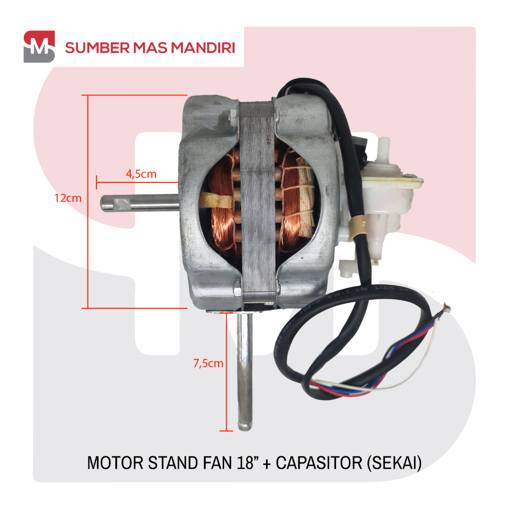 DINAMO KIPAS ANGIN SEKAI SFN 1808 TORNADO MOTOR FAN STAND FAN 18 INCH