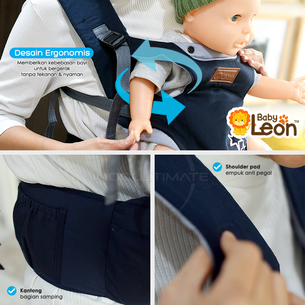 Gendongan depan model terbaru 2023 Hipseat Baby Gendongan Bayi Depan BABY LEON BY-411 Gendongan Anak Depan Multifungsi Gendongan Anti Capek Baby Carrier Gendongan Multifungsi Gendongan Samping Gendongan Depan Bayi