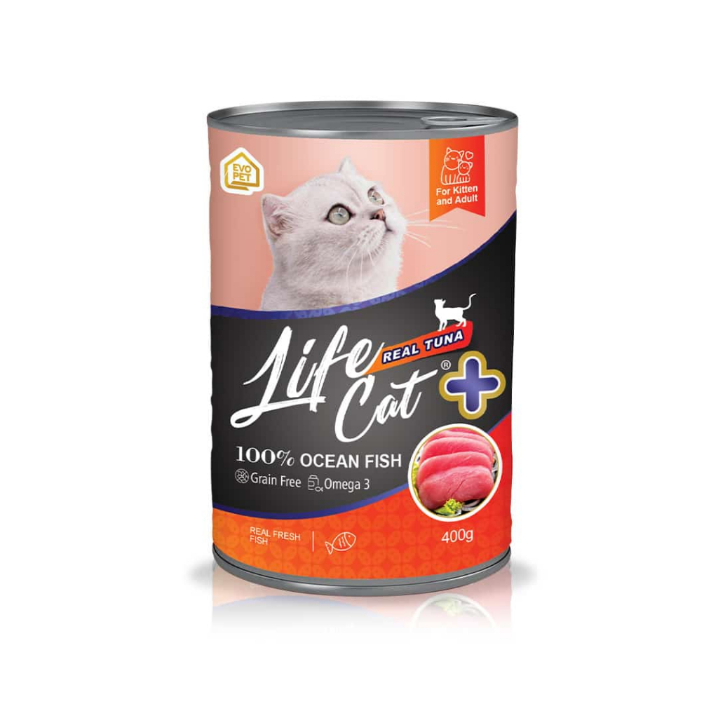 Life Cat Plus Kaleng KITTEN Adult 400gr Seri Ocean Fish