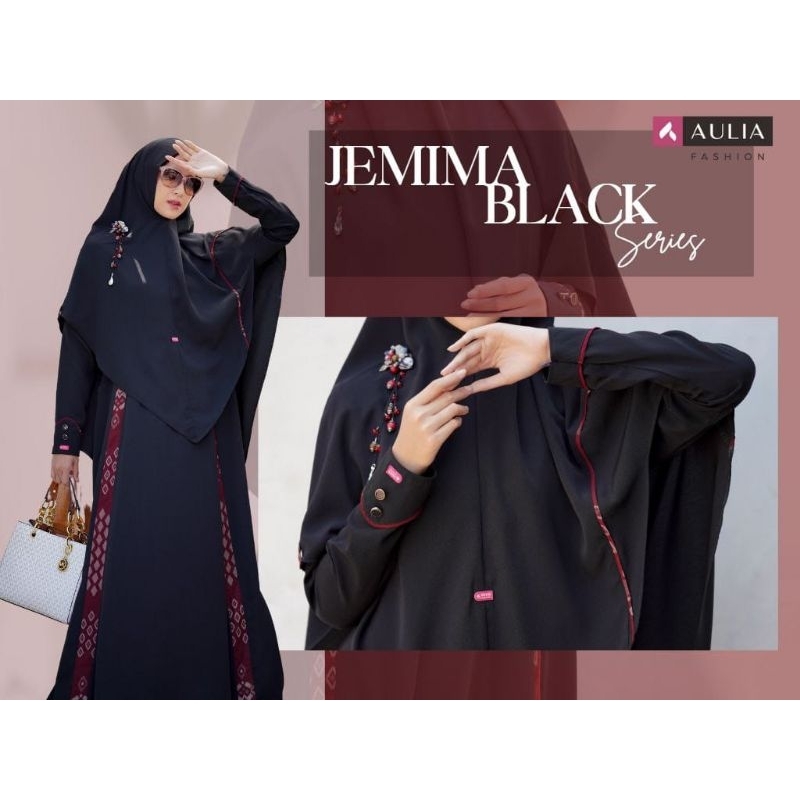 SET GAMIS JEMIMA BLACK SERIES BY AULIA FASHION