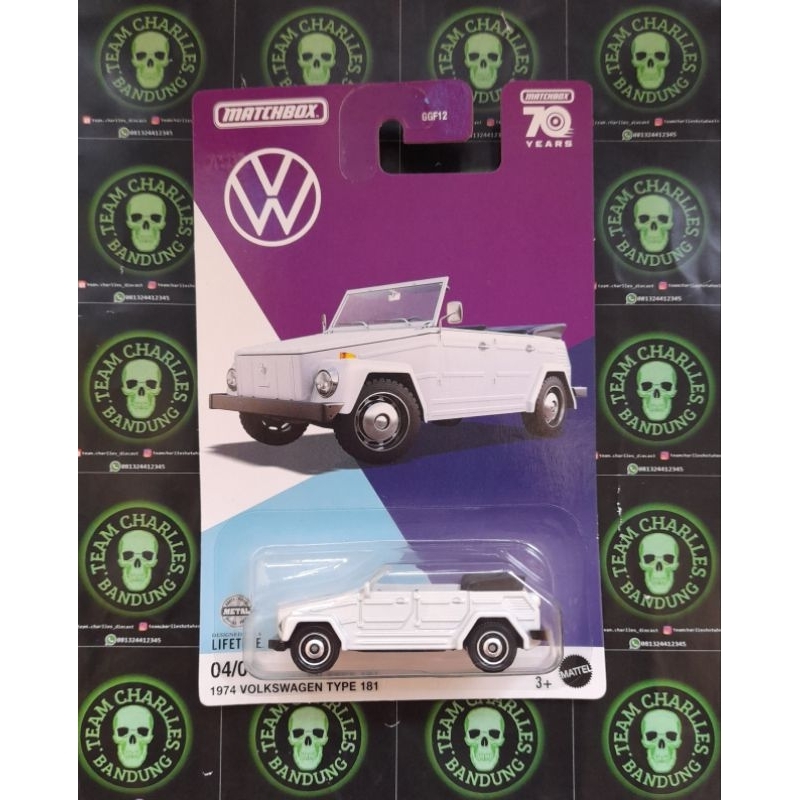matchbox vw 181 safari camat special card vw
