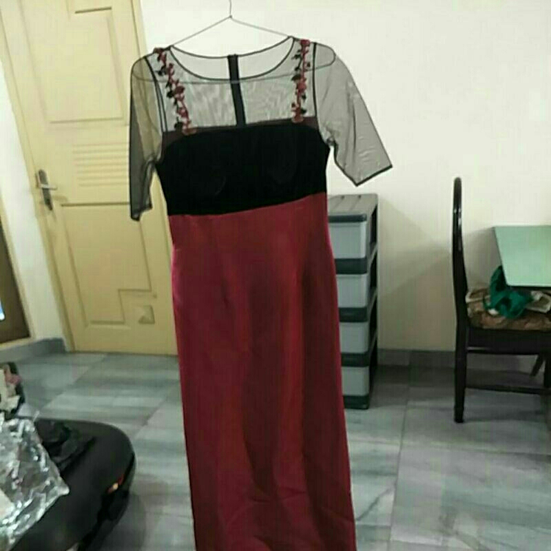 gaun pesta long dress wanita