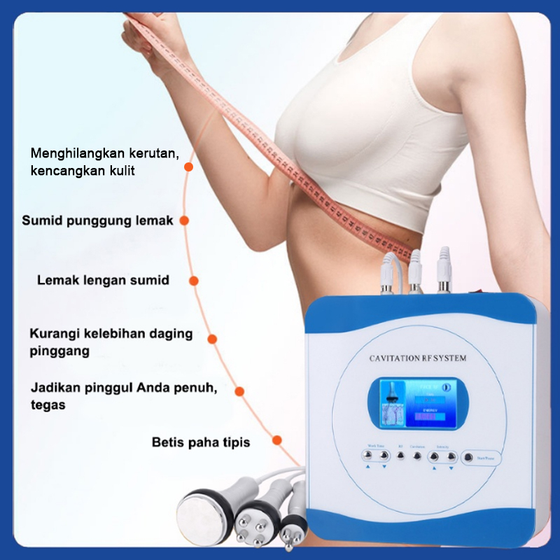 ⭐Newest&amp;Garansi⭐40k RF Sliming Machine 3in1 Wajah Badan Burn fat Hilangkan Kerut/Pelangsing Tubuh/Salon Kecantikan/Ultrasound Cavitation