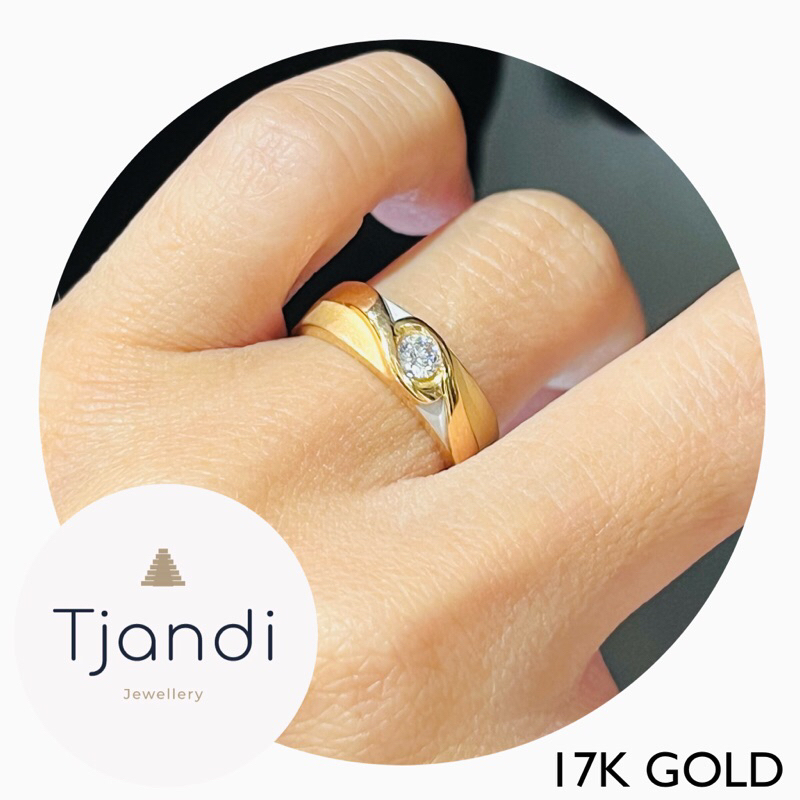 Cincin Plat Emas Nikah/Cincin Kawin /Cincin Tunangan 17K