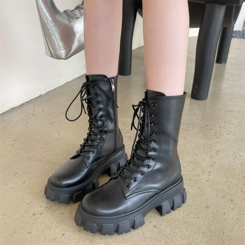 ✅PINKEY P236 Sepatu boots wanita sepatu korean style import black