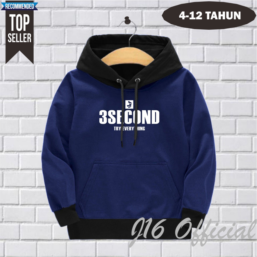 PREMIUM Sweater Hoodie 3ESCO Anak  3-11 Thn Bahan Tebal Lembut dan Adem