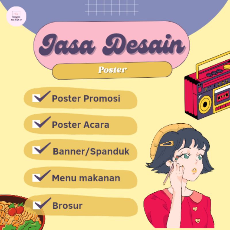 Jasa Desain Poster, Banner, Menu Makanan, dll