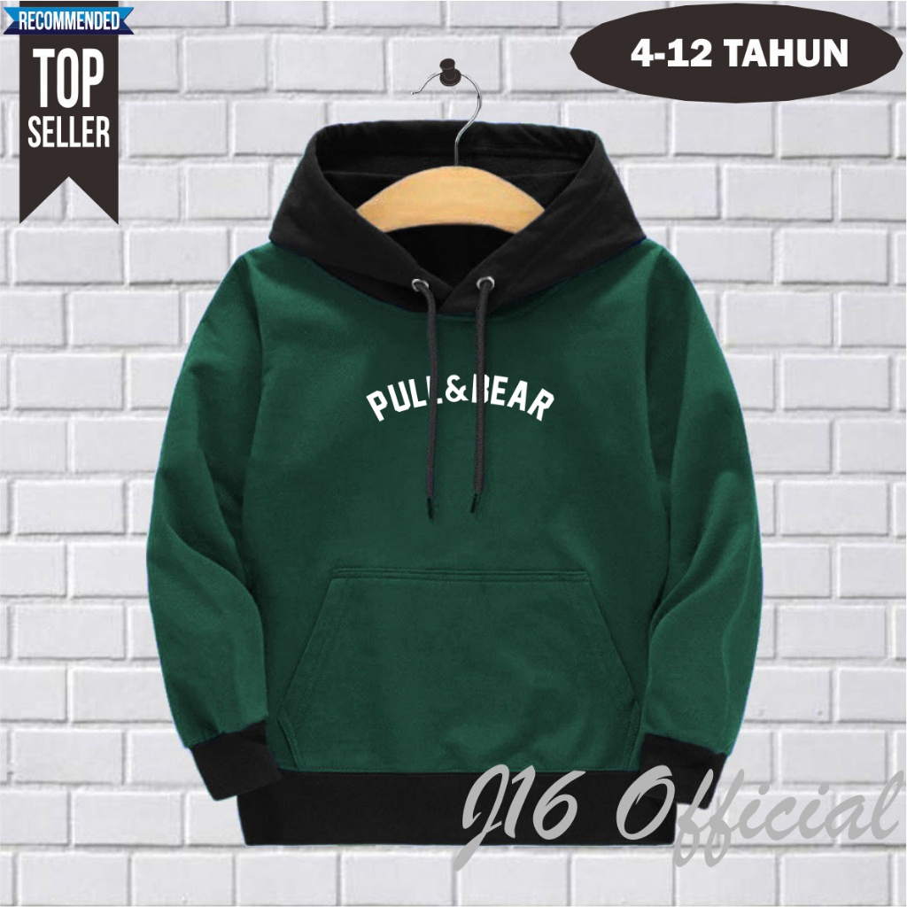 PREMIUM Sweater Hoodie PULLBER Anak 3-11 Thn Bahan Tebal Lembut dan Adem