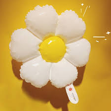 Balon Foil Bunga Matahari / Sunflower Putih
