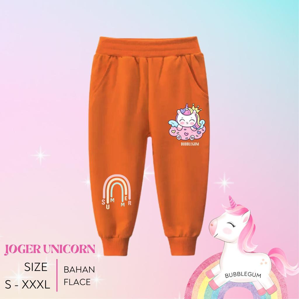 JOGER UNICORN -  Celana Joger Panjang Anak 1-8 Tahun | Celana Joger Anak | Celana Panjang Anak Perempuan