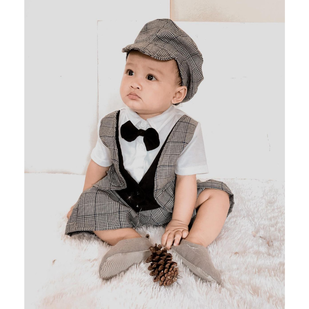 AARON / 3 layers / TRUCK Tuxedo Baju Pesta babeebabyshop Jas Jumper Dasi bayi anak Lucu Terlaris Murah