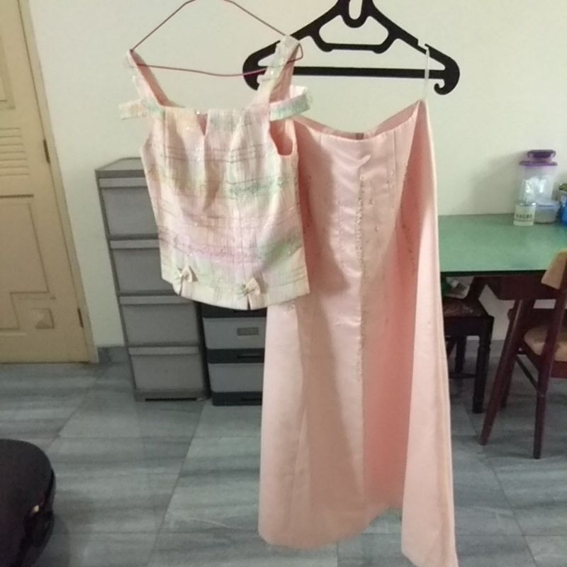 gaun pesta long dress wanita