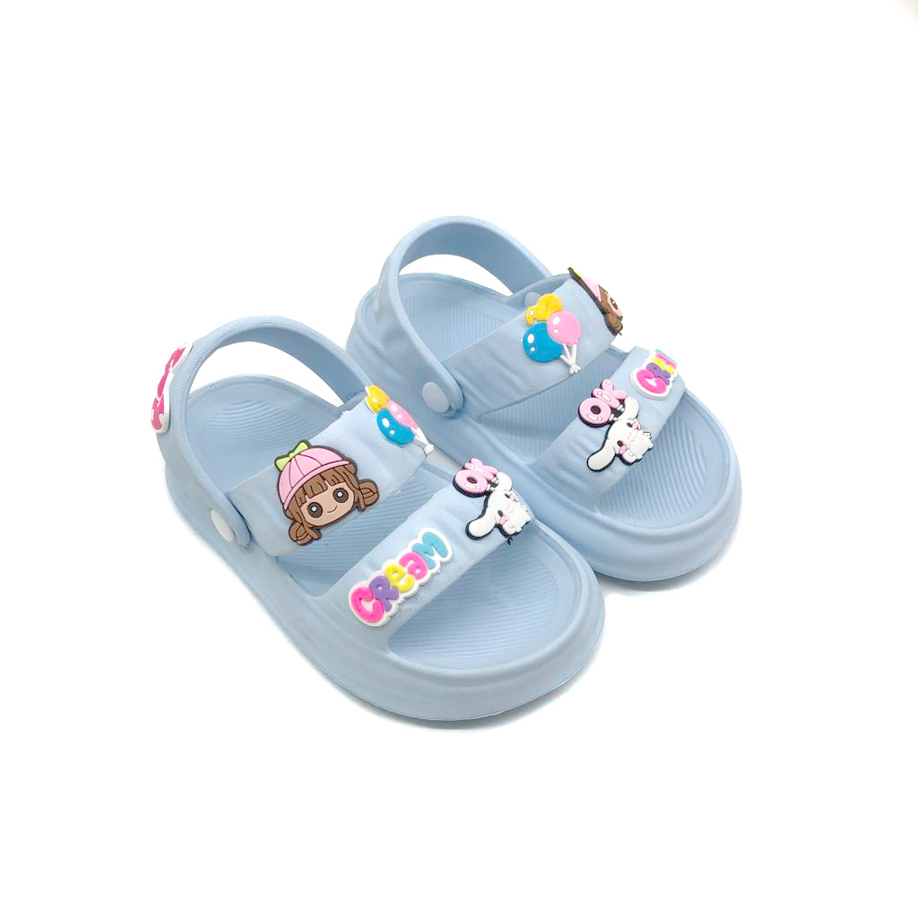 Sandal Selop Anak Perempuan Model Tali Belakang Stiker Cantik Terbaru Uk. 24-35