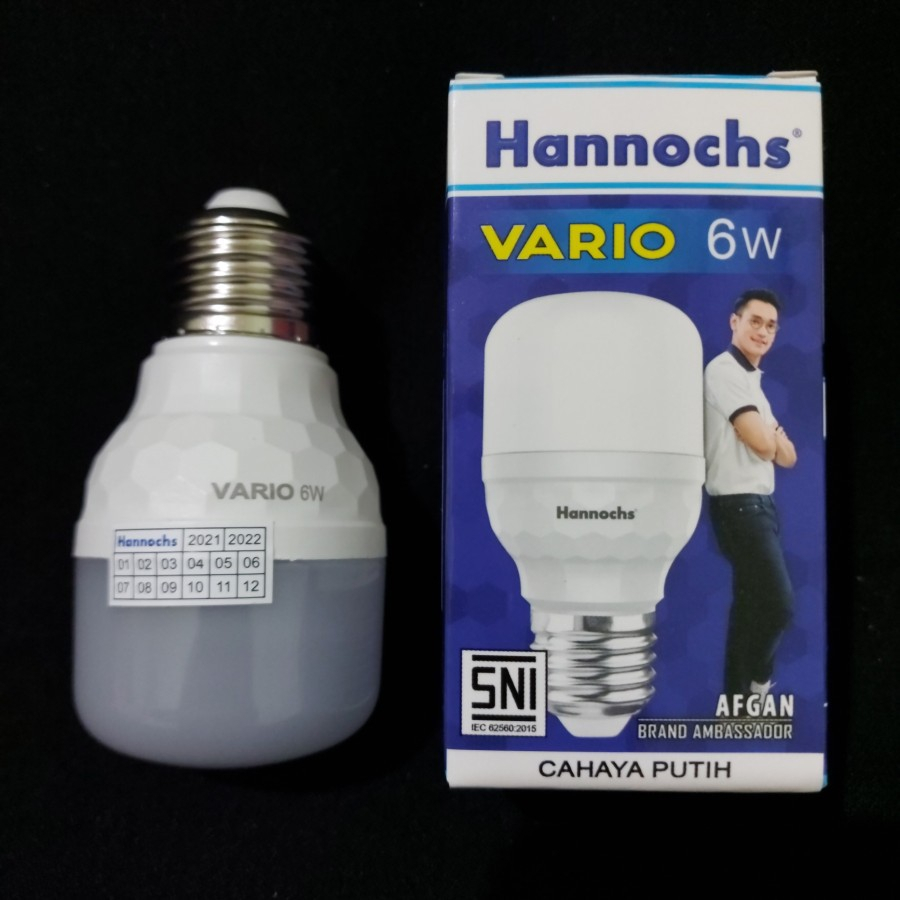 Hannochs Bola Lampu LED BULB 6W Vario Hannochs Kapsul Tabung 6 watt