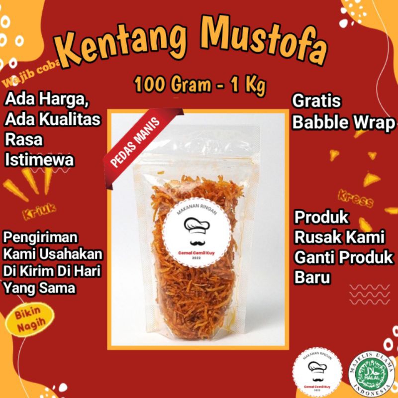 

Kentang Mustofa Kering Pedas Manis 100g 1kg