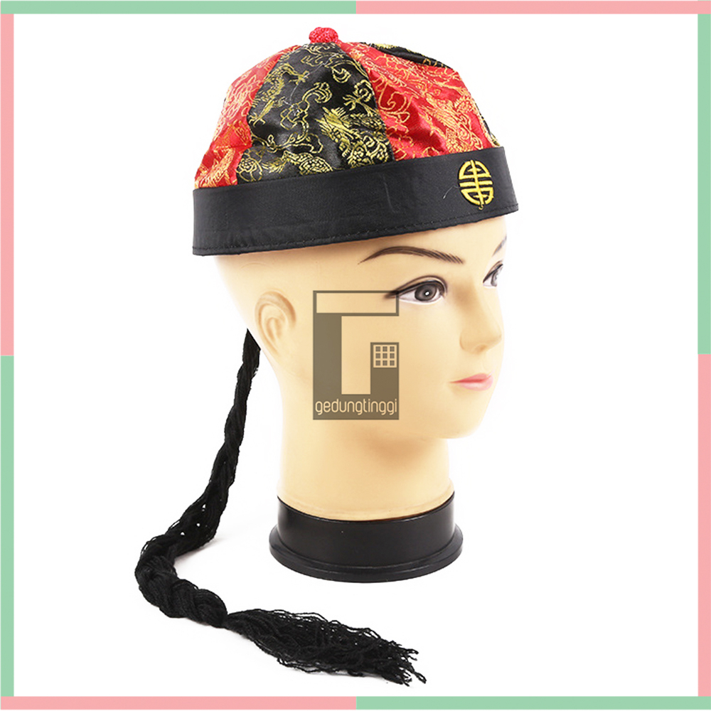 Topi Kain Cheongsam Chongsam Congsam Imlek Anak Dewasa Aksesoris Asesoris Fashion Model Rambut Kuncir Kepang Shaolin Saolin Dekorasi Imlek Sincia Tahun Baru Cina China New Year Cny Shio Kelinci 2023 Ukuran Size Anak Dewasa Cowok Laki Laki Pria Besar Jumbo