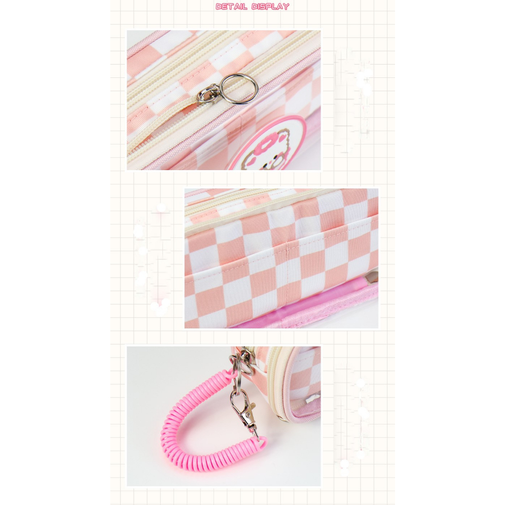 Tempat Kotak Pensil Pen Kapasitas Besar Dengan Pegangan Tangan CS017