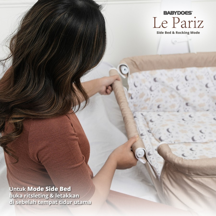 Box Babydoes CH 1634 Le Pariz Side Bed &amp; Rocking Mode / Babydoes CH LB 1635A Jiraff Side Bed / Tempat Tidur Baby